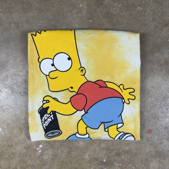 The Simpsons Bart Simpson Graffiti “Sorry or Whatever” Tie-Dye T-Shirt 2XL - Picture 7 of 7